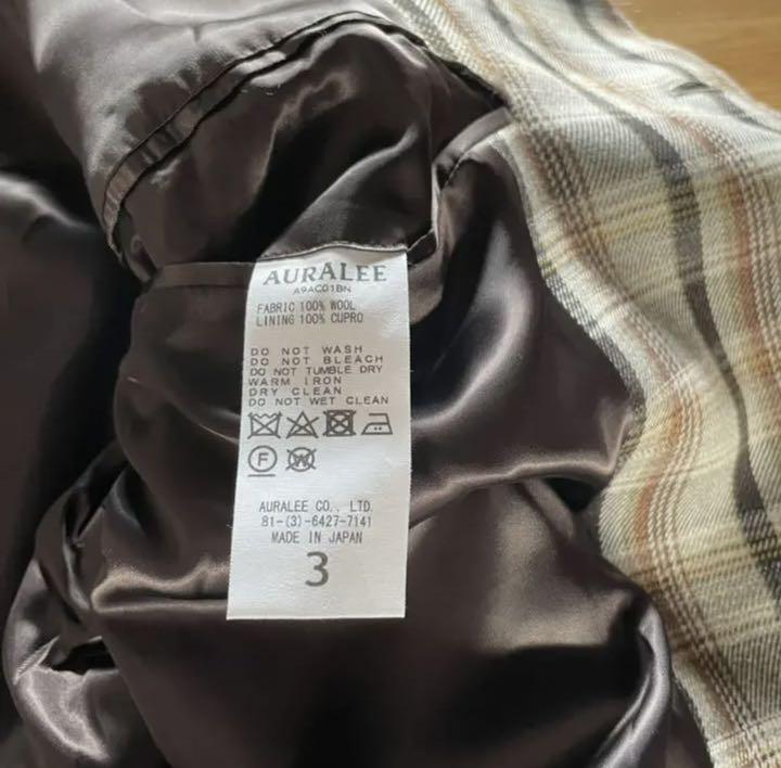 限定品通販 オーラリーダブルフェイスチェックステンカラーコーsize3新品 XNawL-m16141155951 大特価