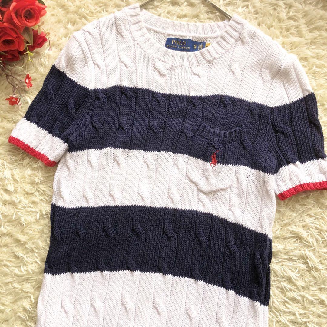 POLO RALPH LAUREN♪半袖ケーブルニットセーター