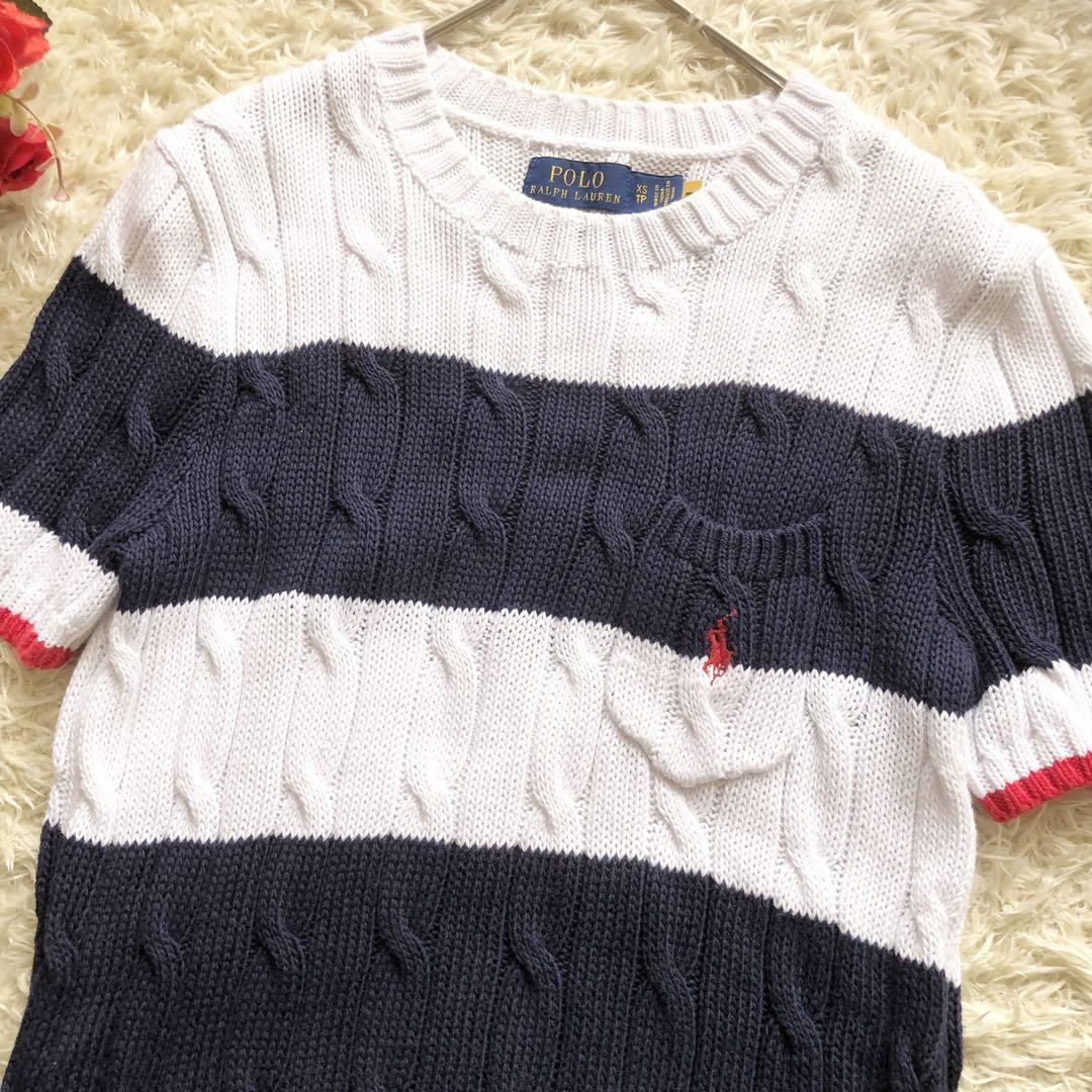 POLO RALPH LAUREN♪半袖ケーブルニットセーター