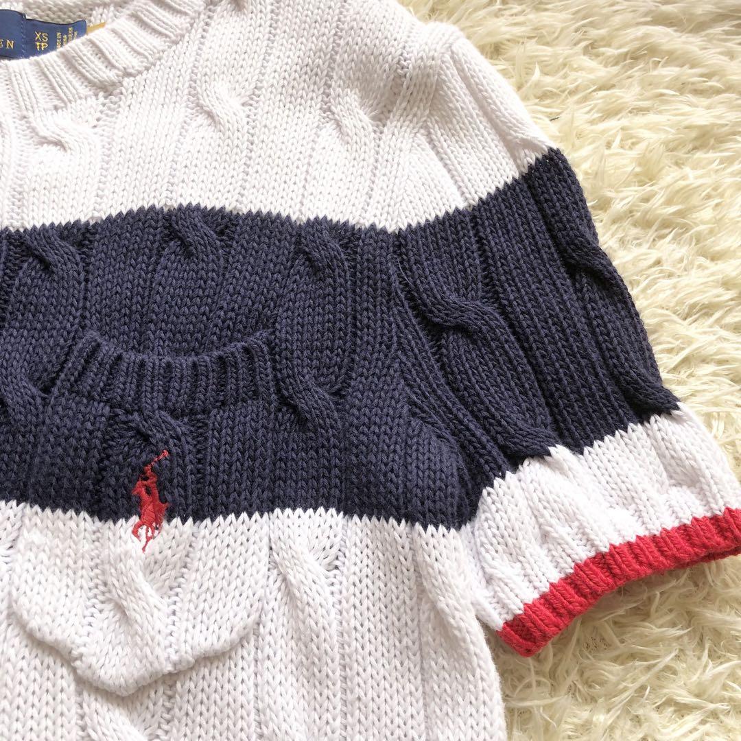 POLO RALPH LAUREN♪半袖ケーブルニットセーター