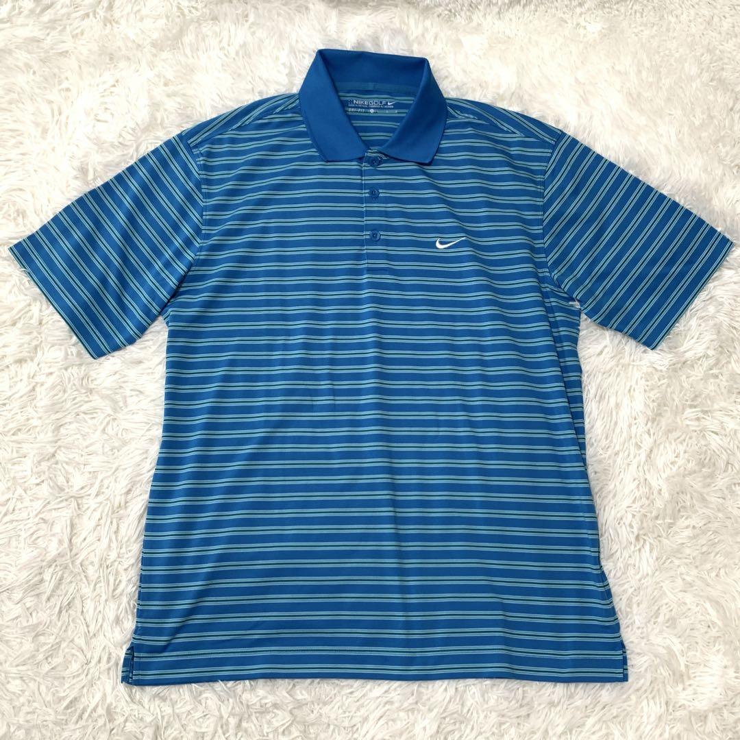 NIKE GOLF/ナイキゴルフ/ボーダーポロシャツ △NIKEGOLF ナイキゴルフ△スポーツウェア 半袖ポロシャツ