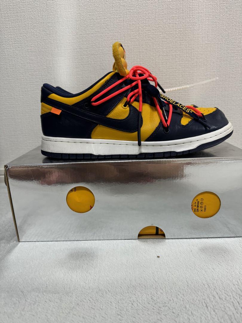 OFF-WHITE × NIKE DUNK LOW ミシガン 27cm2回履いてずっと眠ってました