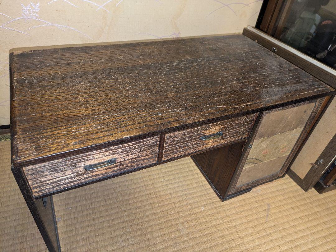 木製机 ローテーブル 61.5× 33×31cm レトロ アンティーク