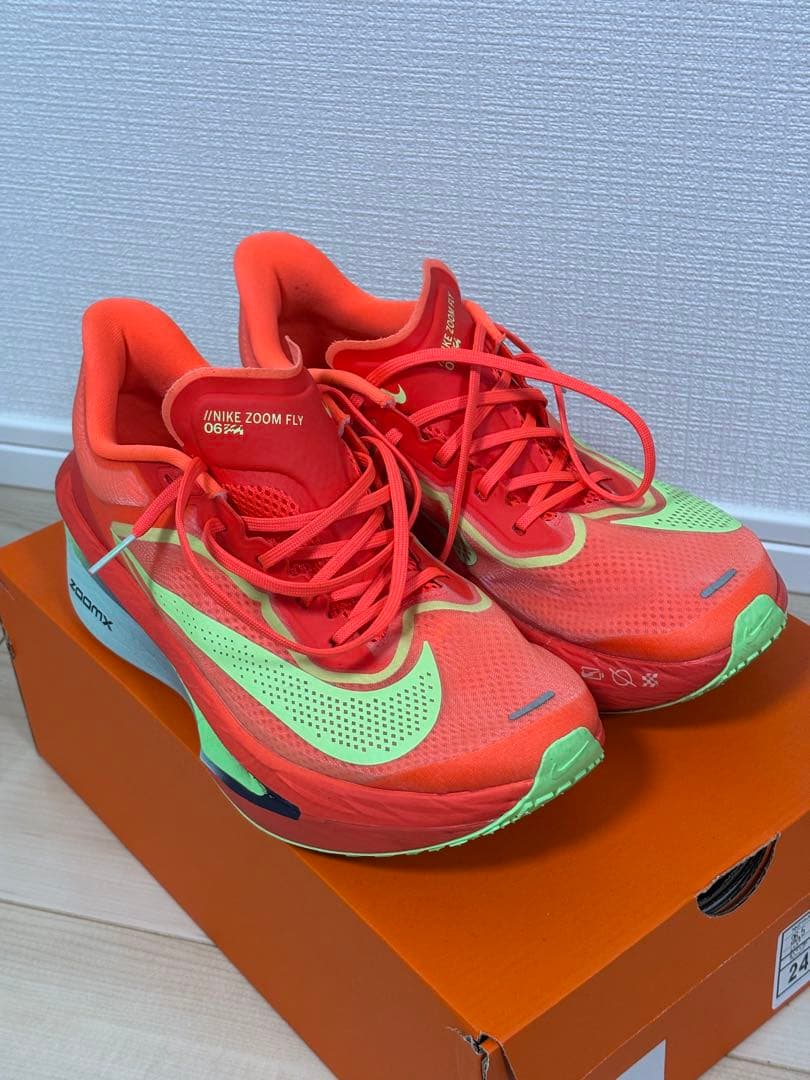 Nike Zoom Fly スパイクシューズ オレンジ/グリーン