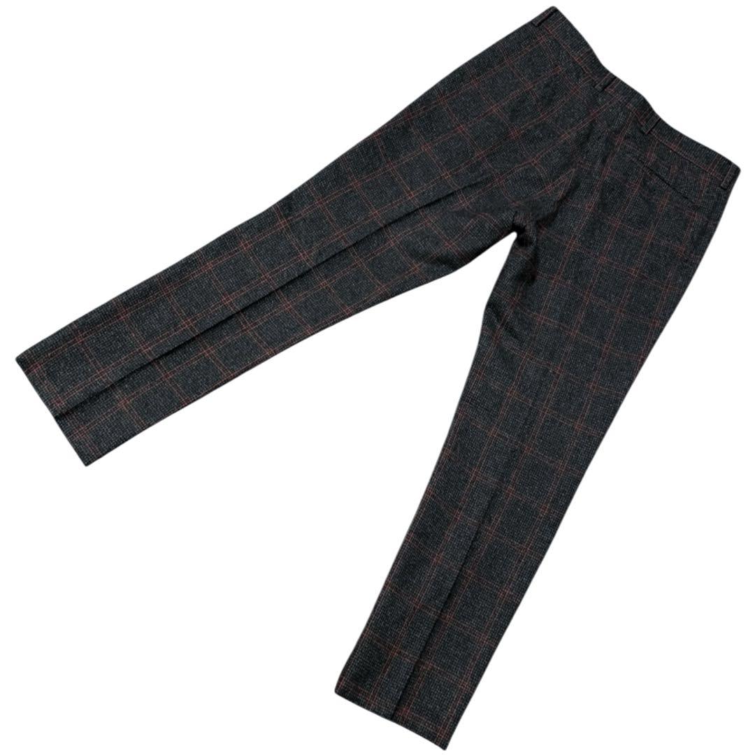 良品　Vivienne Westwood チェック総柄　ウールパンツ　裏地オーブ