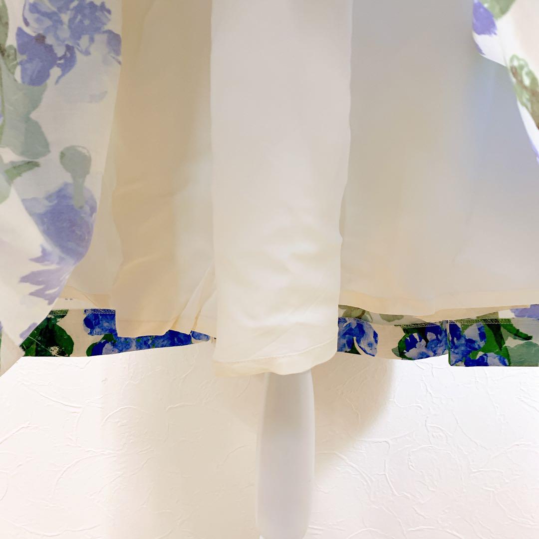 Maglie par ef-de フレアスカート Aライン ミモレ丈 花柄 11