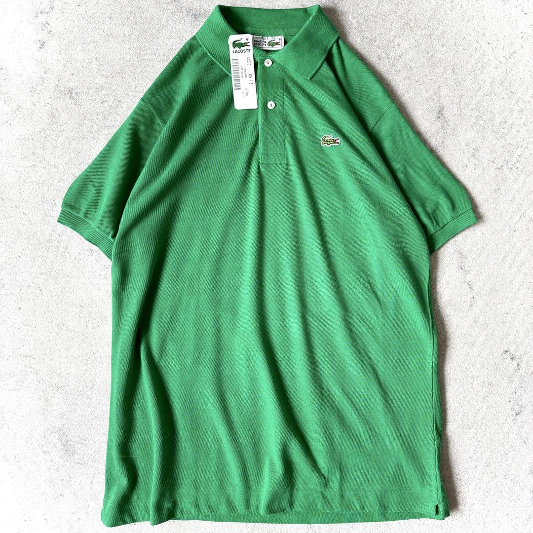 デッドストック品 80s フレンチラコステ L1212 5→L ポロシャツ 緑