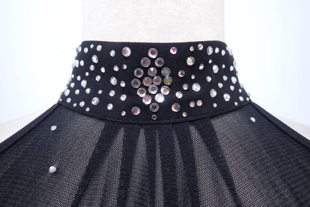 B1589☆美品☆M☆おまけ付き♪黒/ワンピース/スタンダードドレス