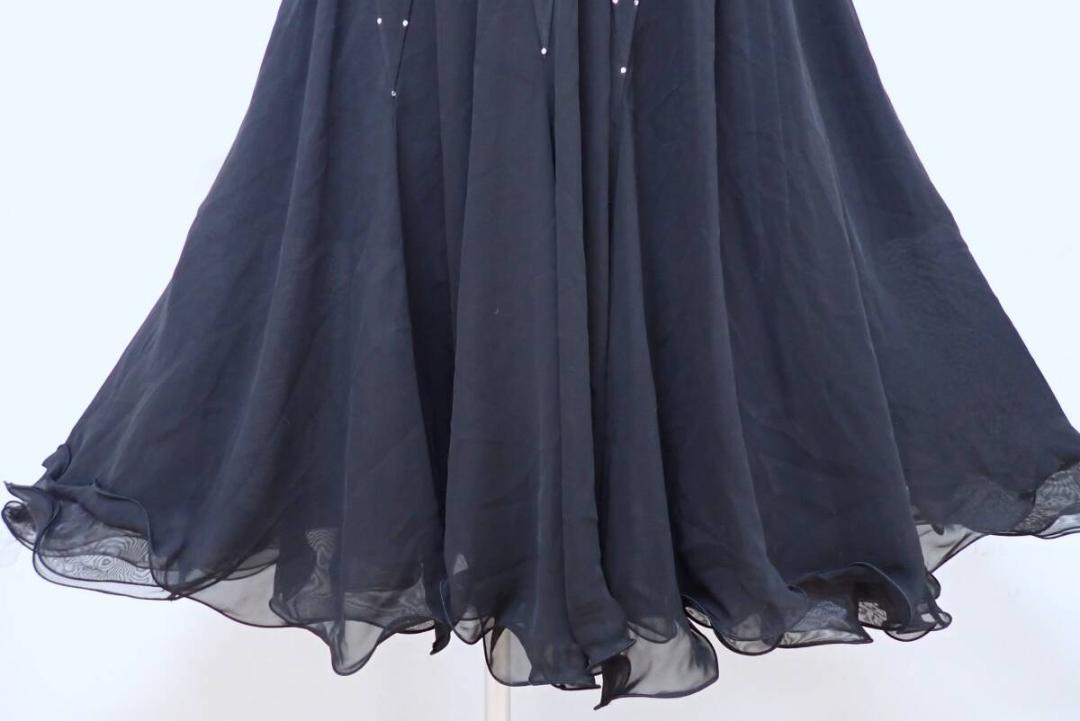B1589☆美品☆M☆おまけ付き♪黒/ワンピース/スタンダードドレス