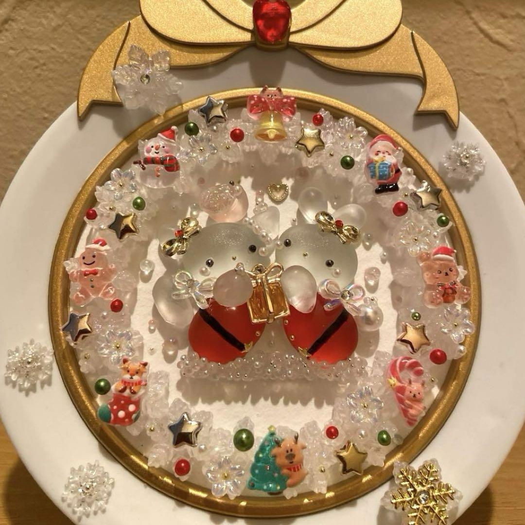 ♡雪の結晶ハッピークリスマスリース いつもありがとう