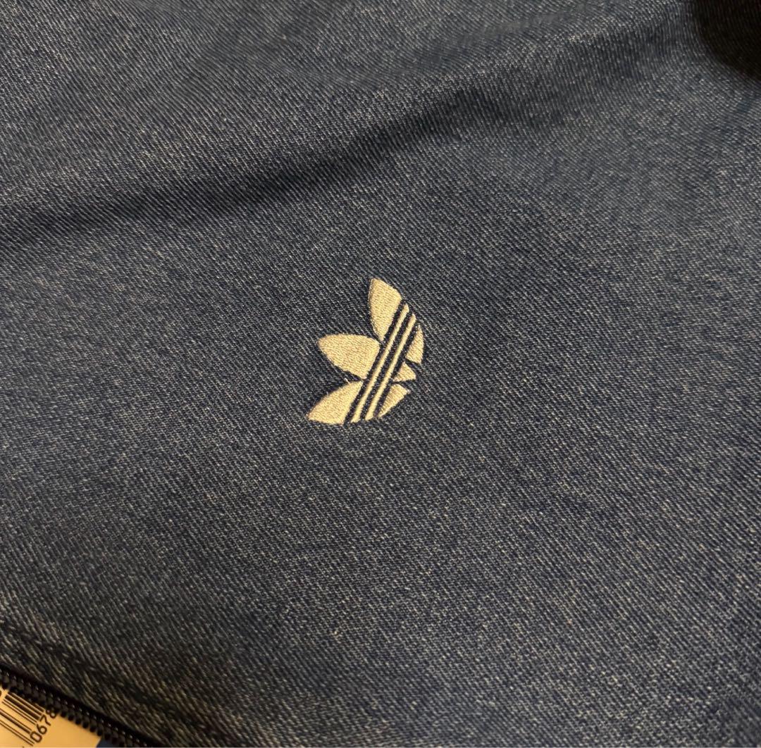 新品XS Adidas デニム ファイヤーバード トラックトップ 青JC6233