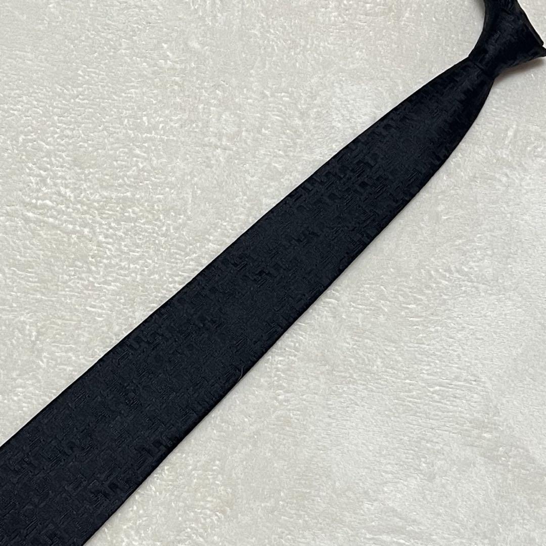 Christian Dior ブラック シルク ネクタイ