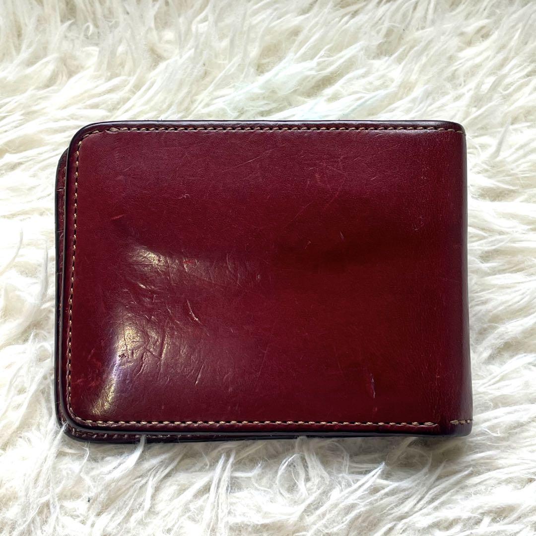 【超希少】WILDSWANS 折り財布  サドルプルアップ ロゴ刻印 王冠　赤
