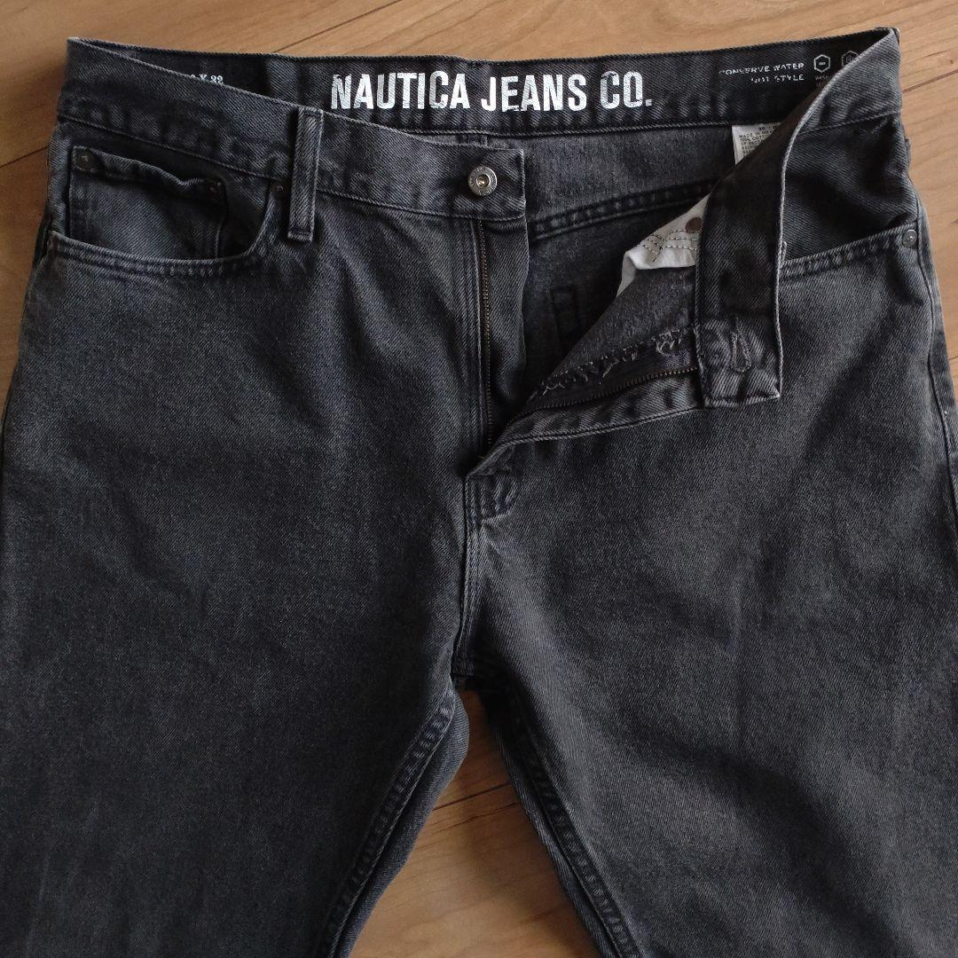 NAUTICA ブラックジーンズ/デニムパンツ/古着/実寸W36L31 NAUTICA ブラックジーンズ/デニムパンツ/古着/実寸W36L31
