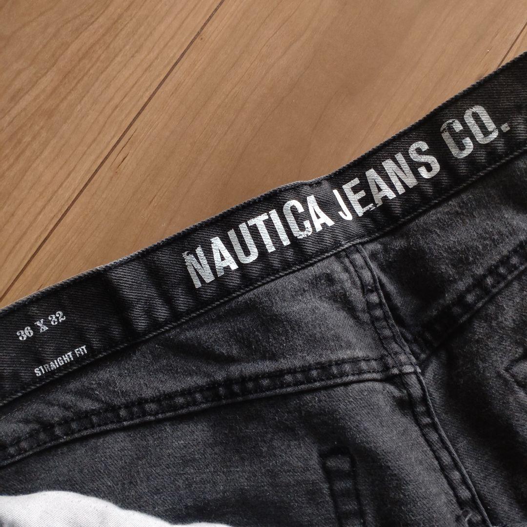 NAUTICA ブラックジーンズ/デニムパンツ/古着/実寸W36L31 NAUTICA ブラックジーンズ/デニムパンツ/古着/実寸W36L31