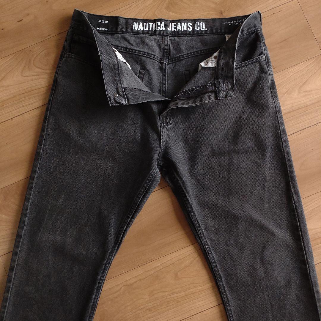 NAUTICA ブラックジーンズ/デニムパンツ/古着/実寸W36L31 NAUTICA ブラックジーンズ/デニムパンツ/古着/実寸W36L31