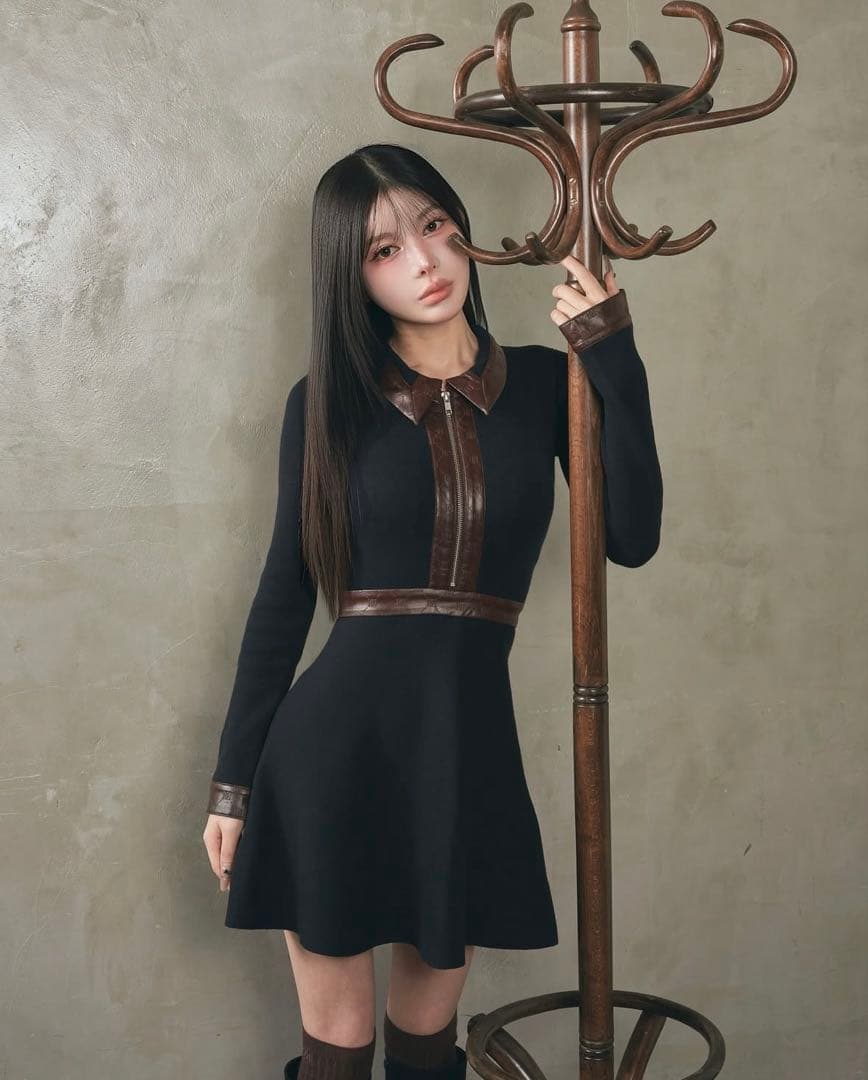 darich ロゴレザーフ ミニワンピース SIZE