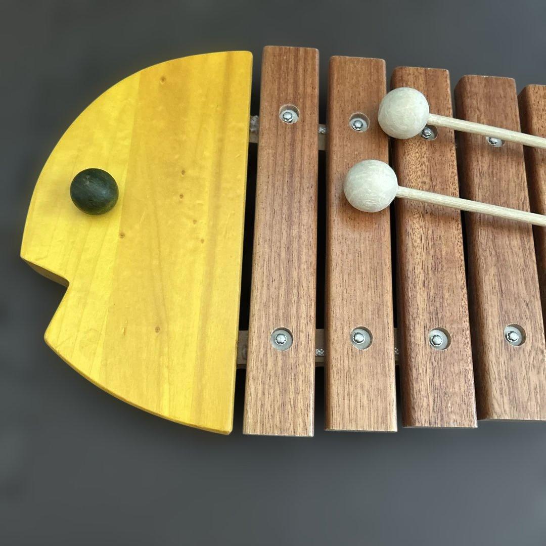 ボーネルンド 木製シロフォン 魚型 マレット付き ボーネルンド 木製シロフォン 魚型 マレット付き Bornelund