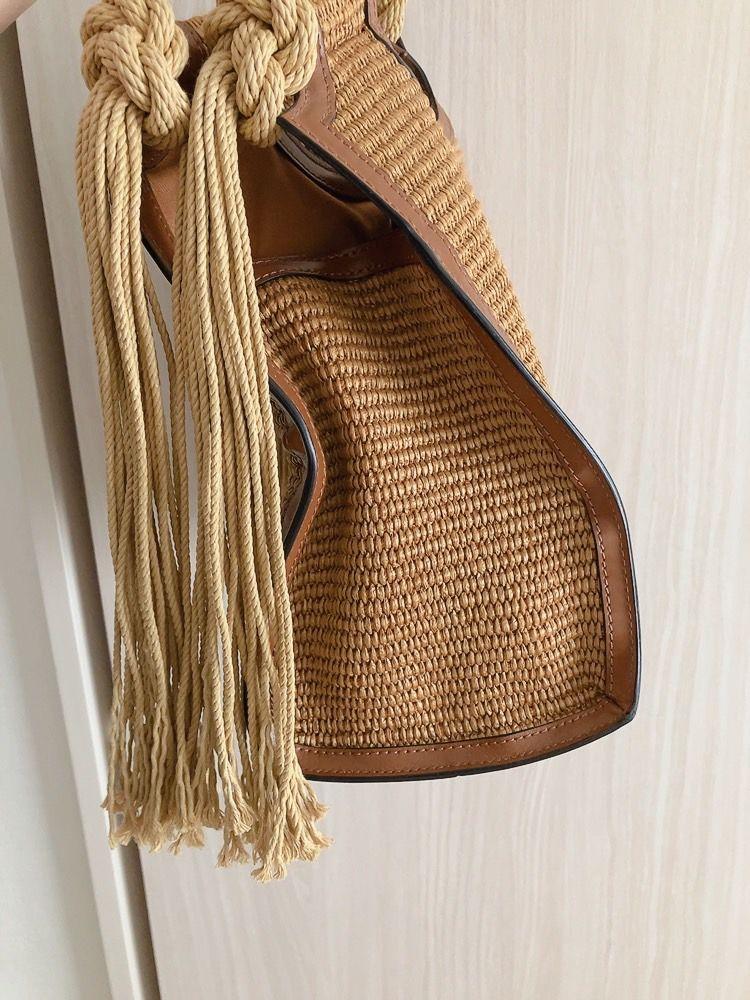 美品☆定番 MARNI マルニ ロープハンドル ラフィア かごバッグ