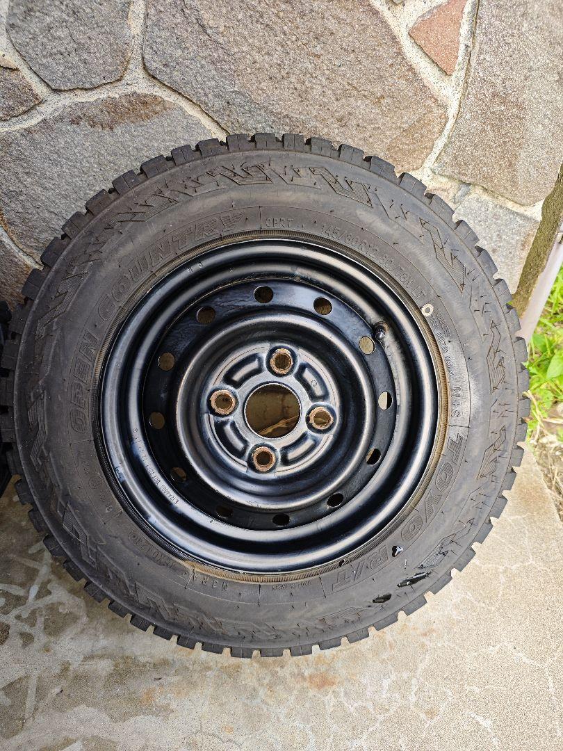 送料無料 鉄チン TOYO オープンカントリーRT 145/80R12 2本 ②