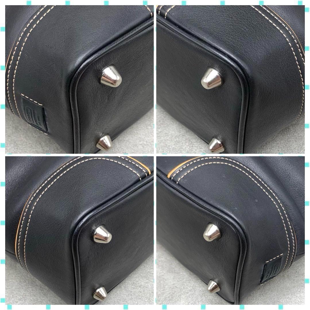 COACH レザー トートバッグ ハンドバッグ ブラック 手提げ 9605