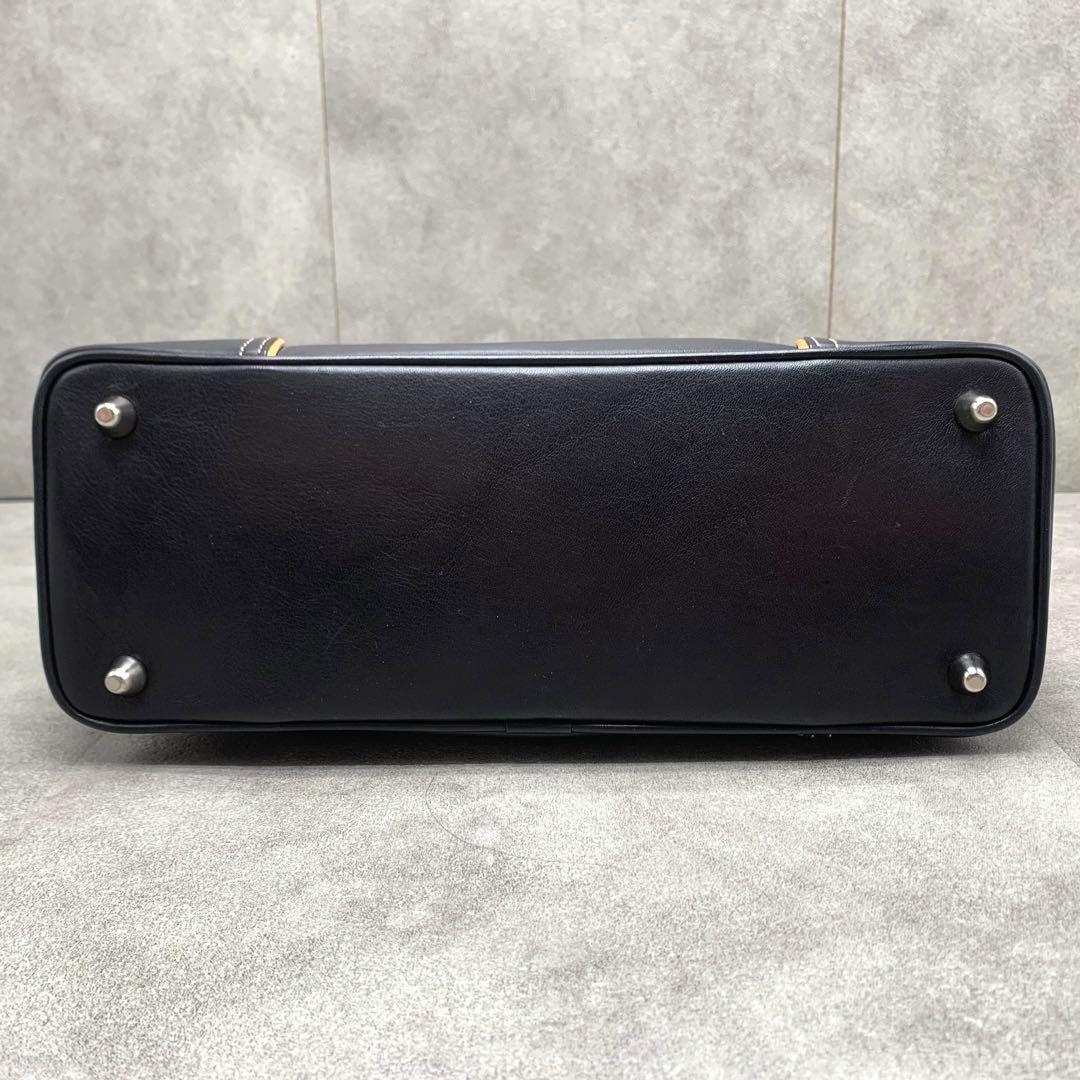 COACH レザー トートバッグ ハンドバッグ ブラック 手提げ 9605