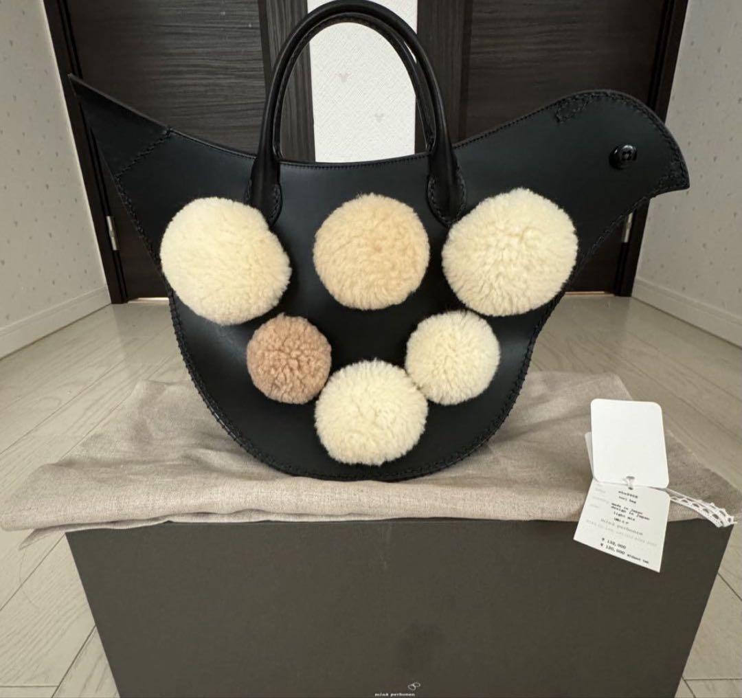 美品 ミナペルホネン トリバッグ 鳥バッグ 箱付き tori bag