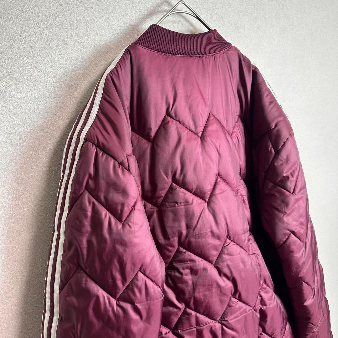 adidas SSTキルティングジャケットアウターワインえんじボルドー2XL