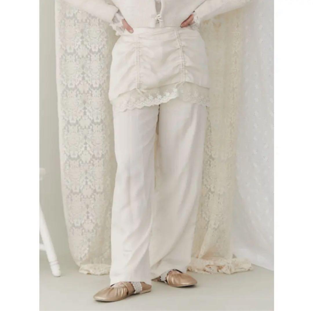 【merry jenny】サテンレイヤードパンツ