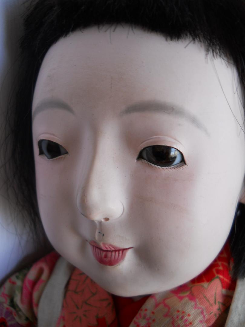 数量は多 アンティーク 昭和3年 市松人形 抱き人形 幼い女の子 銘あり 桐 人形