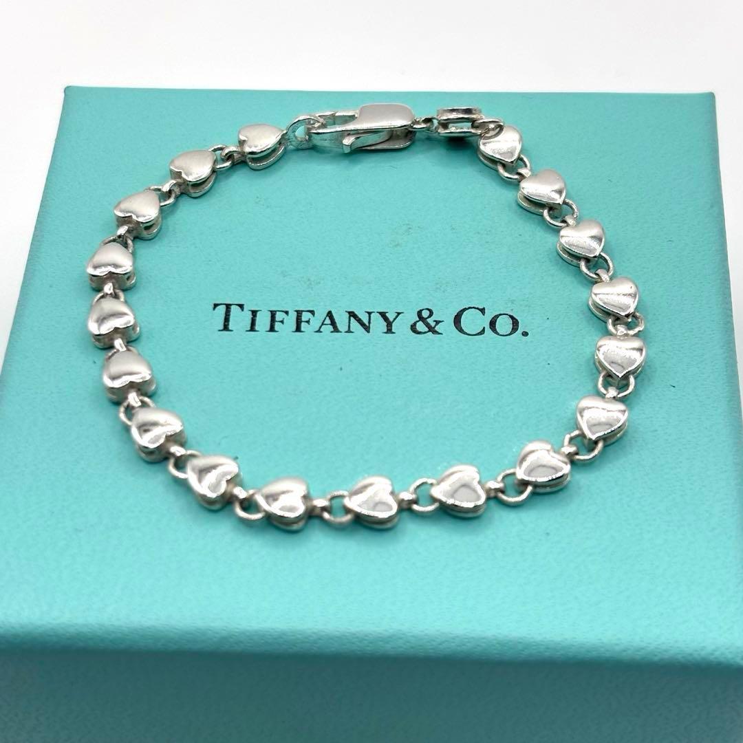 TIFFANY&Co.【美品】パフハートブレスレット　SV925 ヴィンテージ