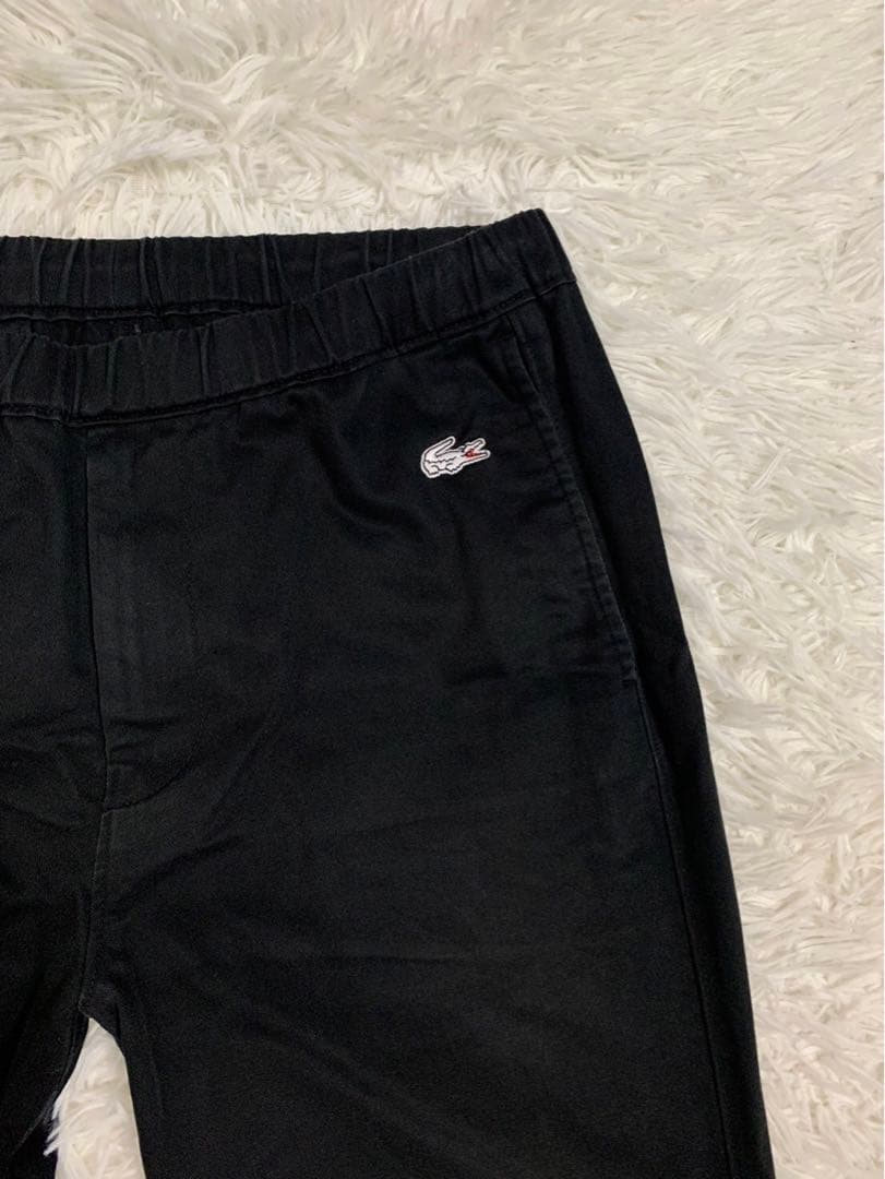 LACOSTE ラコステ　ジョガーパンツ　RELAX FIT 黒　刺繍ロゴ　M