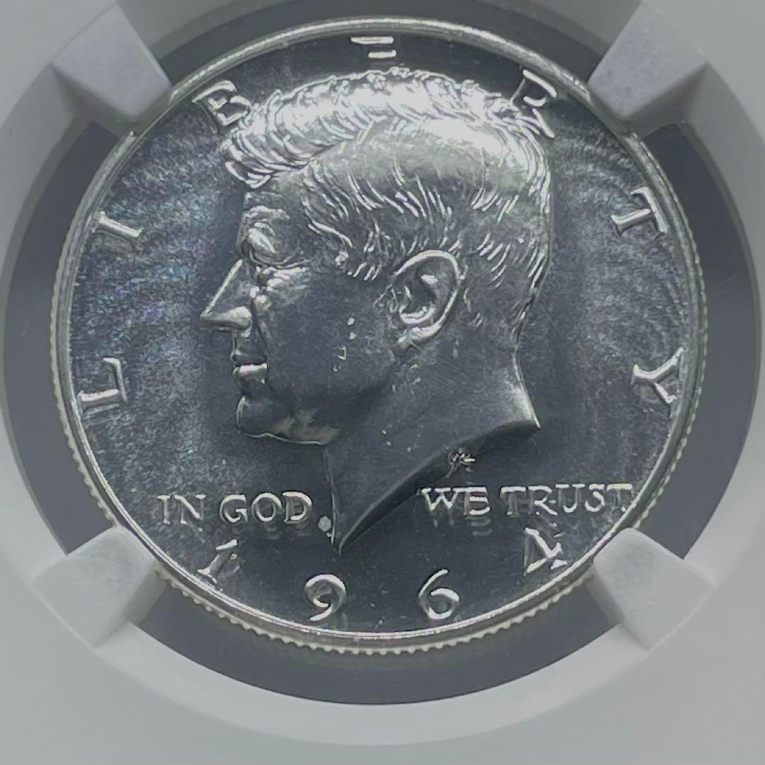 【高鑑定】1964 50C 銀貨 ケネディ シルバー アンティーク モダンコイン