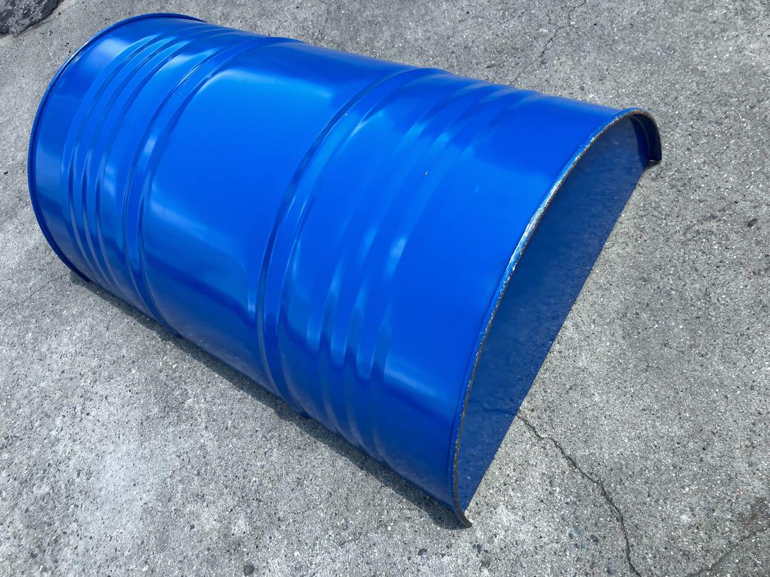 縦半切り ドラム缶 洗浄済み【配送専用】200Lの1/2 DIY バーベキュー