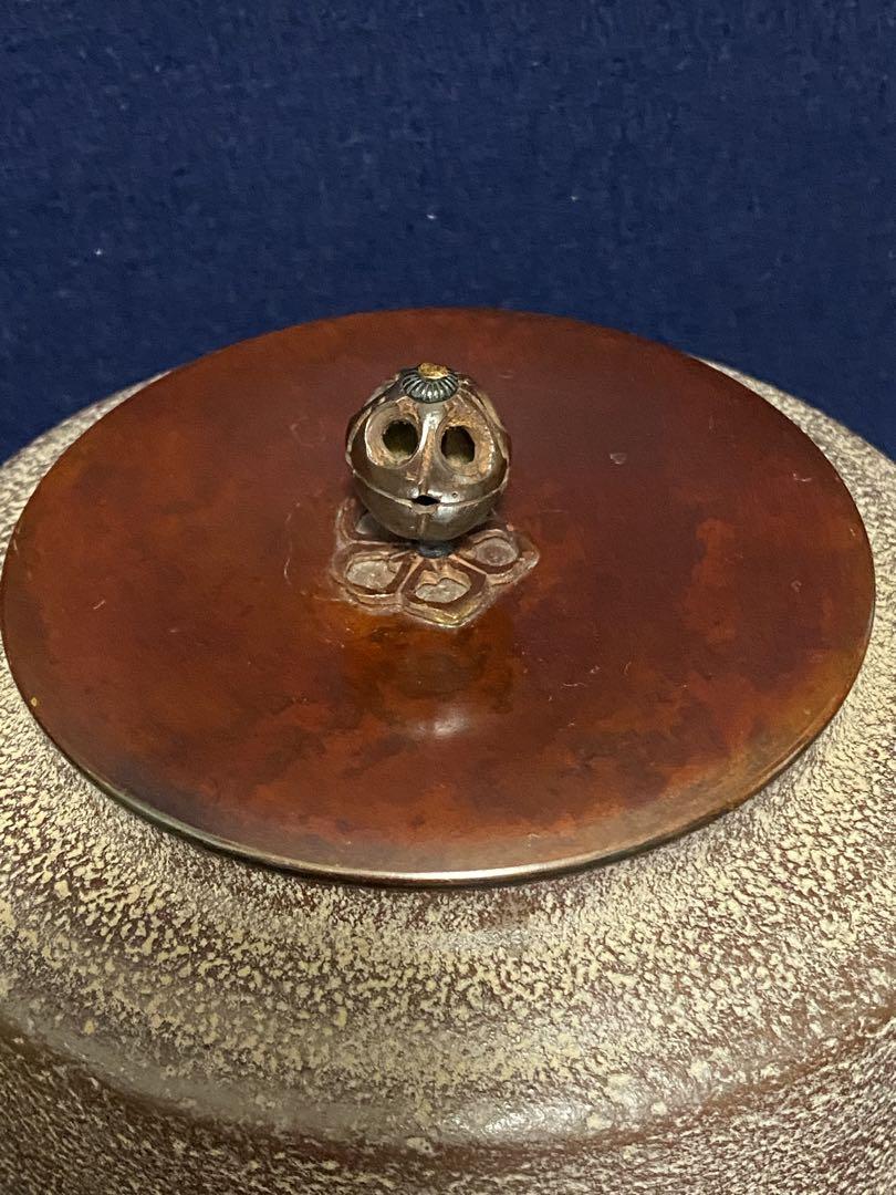 茶道具 ☆ 人間国宝 釜師: 佐藤浄清 筒釜 茶釜 USED - 金属工芸