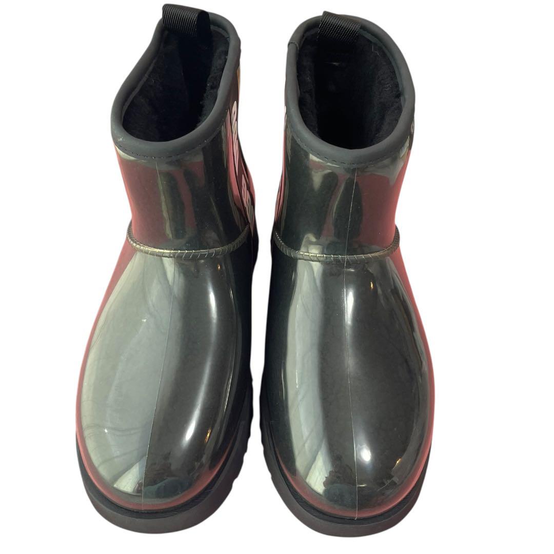 綺麗 アグ UGG クラッシッククリアミニ レインブーツ ブラック