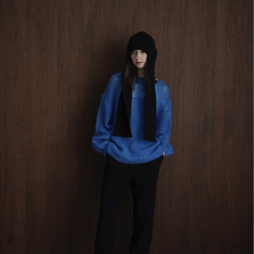 完売品 CLANE クラネMUFFLER KNIT CAPニットキャップ CLANE MUFFLER KNIT CAP （black）