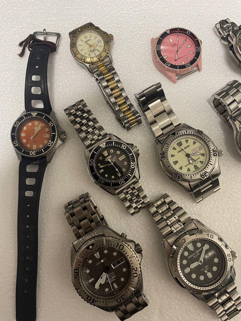 腕時計 ダイバー SEIKO ALBA 等 まとめ 部品取り ジャンク 24本 腕時計 ダイバー SEIKO ALBA 等 まとめ 部品取り ジャンク 24本