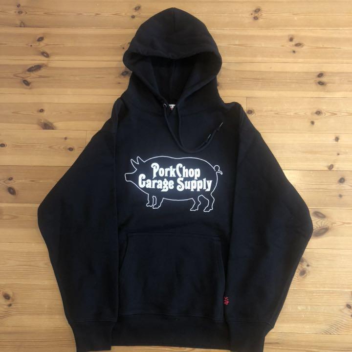 即納超激得 PORKCHOP ポークチョップ パーカー L wX5hB-m16194221147 GARAGE SUPPLY 好評通販