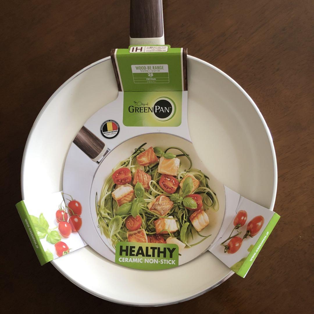 GREENPAN HEALTHY セラミックフライパンウッドビーシリーズ28cm