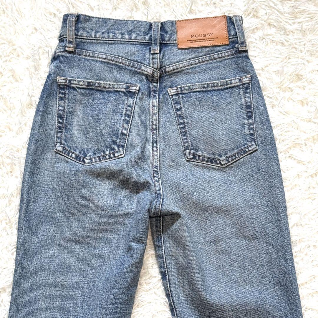 MOUSSY マウジー MVS FLARE PANTS フレアデニム 23 青色