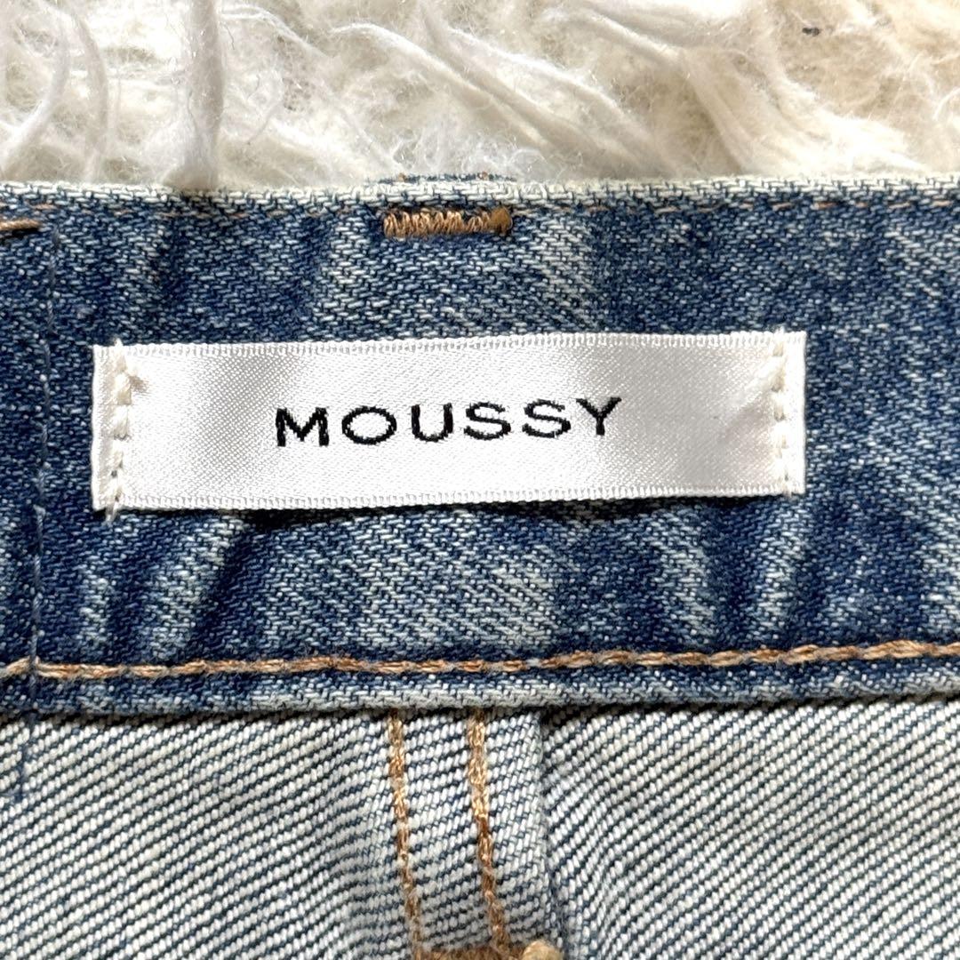 MOUSSY マウジー MVS FLARE PANTS フレアデニム 23 青色