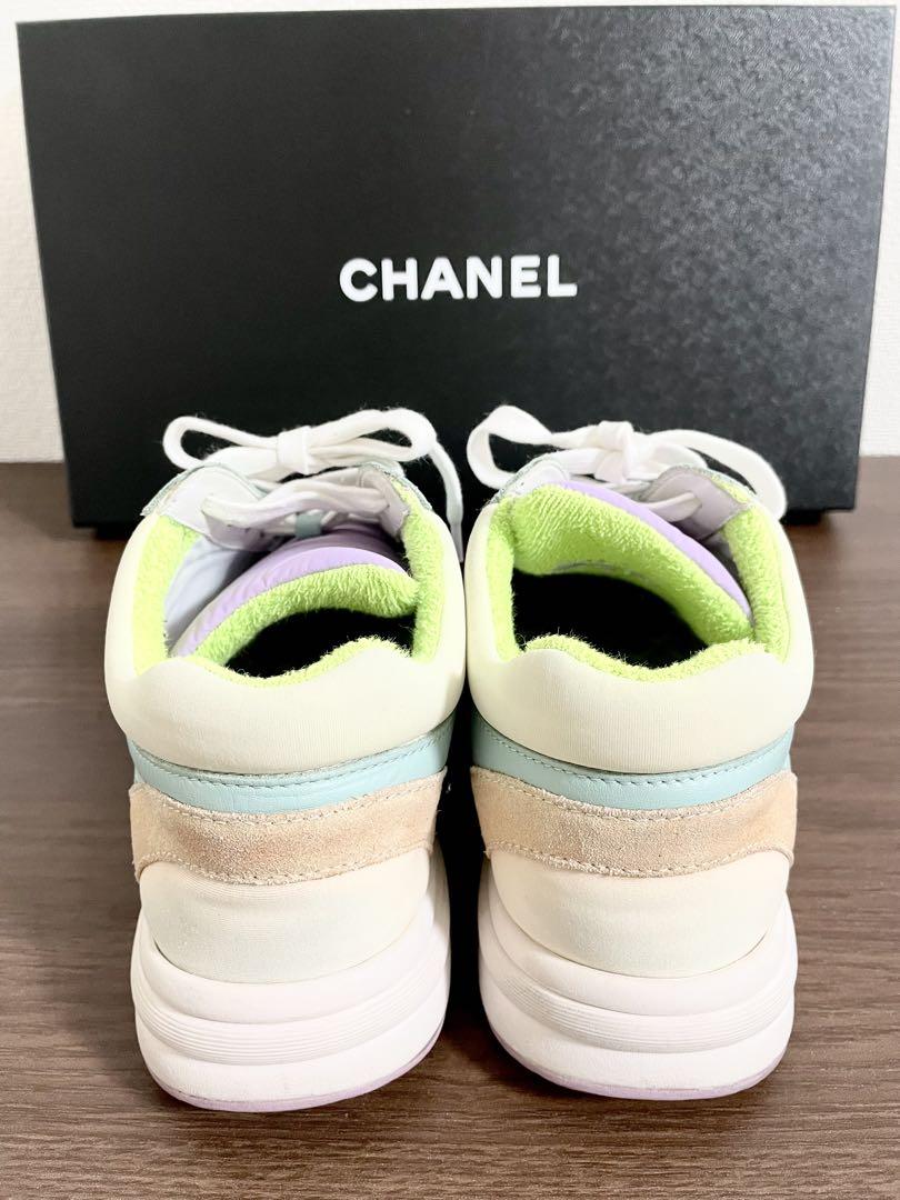 美品 CHANEL ココマーク スエード スニーカー マルチカラー サイズ36