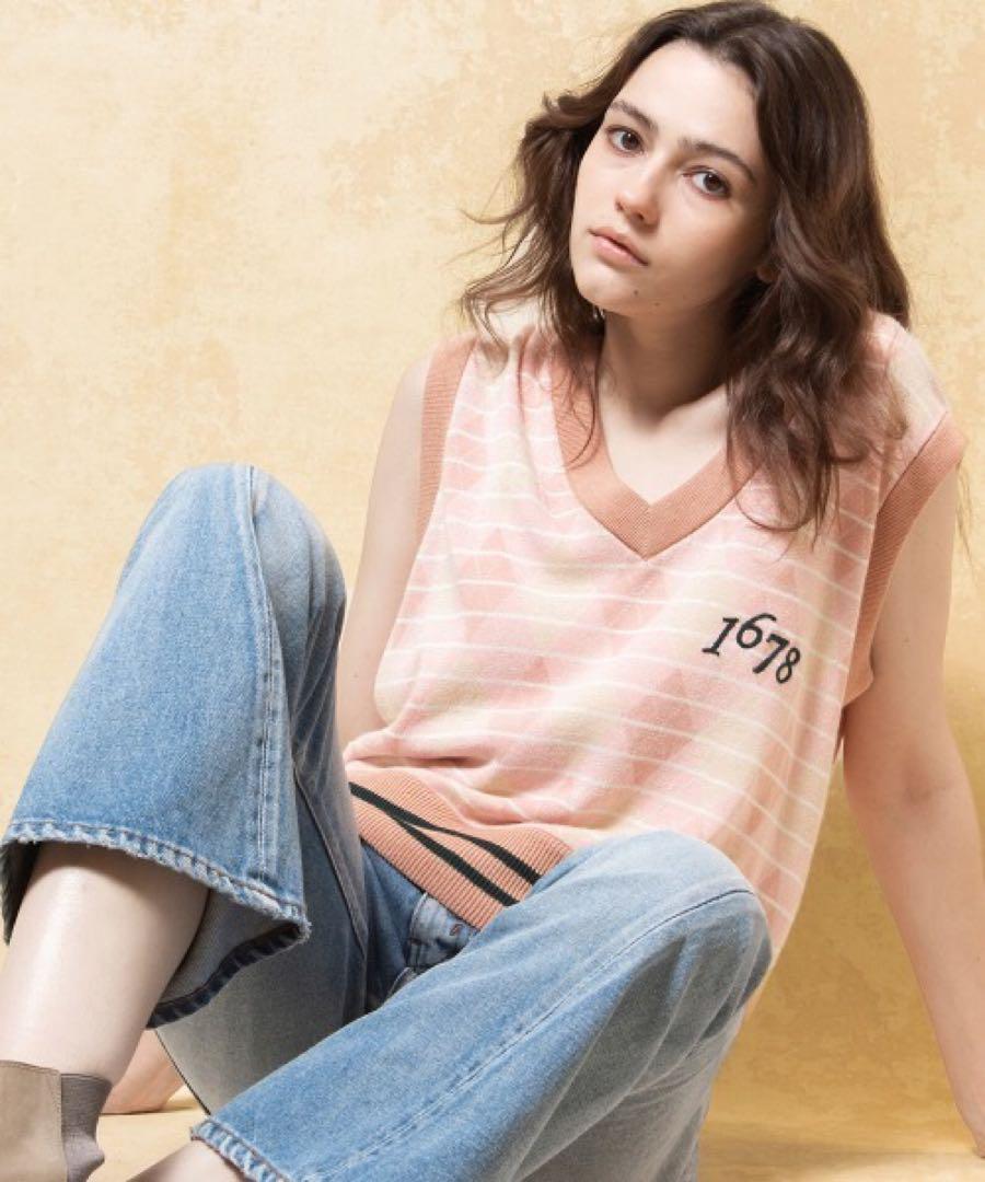 FORSOMEONE RETRO KNIT VEST アーガイルニットベスト