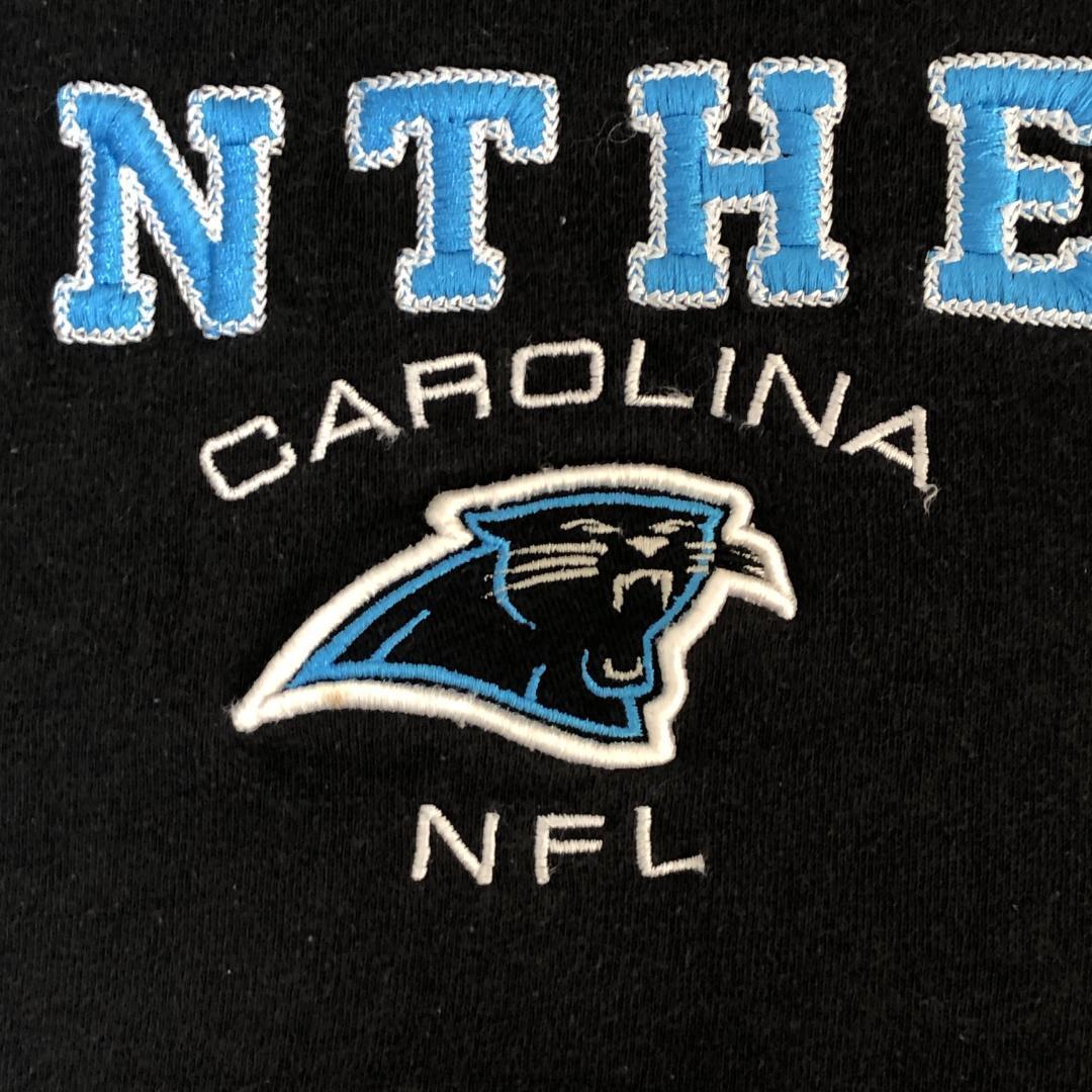 NFLパンサーズ スウェット トレーナー 刺繍 黒 フェイド感 3XL 90s