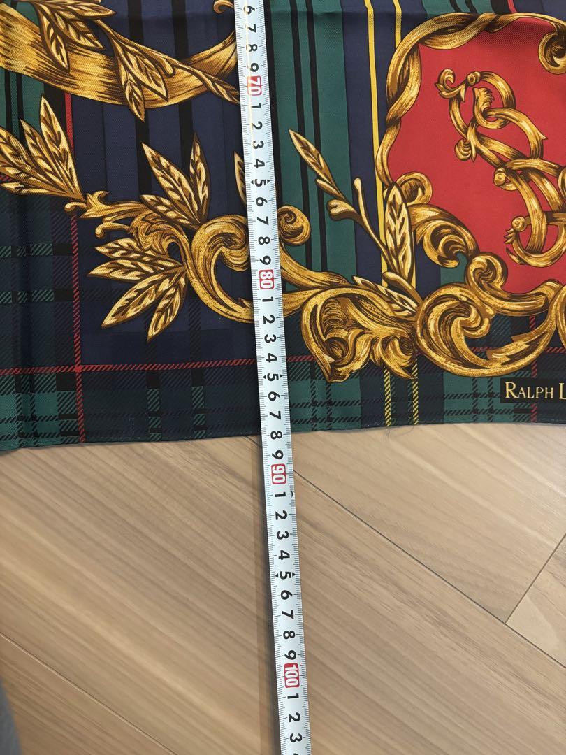 RALPH LAUREN】ラルフローレン シルク スカーフ 絹 100 馬 犬