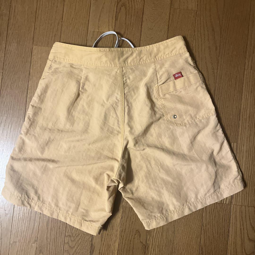 無料発送 オールドStussy ステューシーサーフトランクスイエロー ショート パンツ