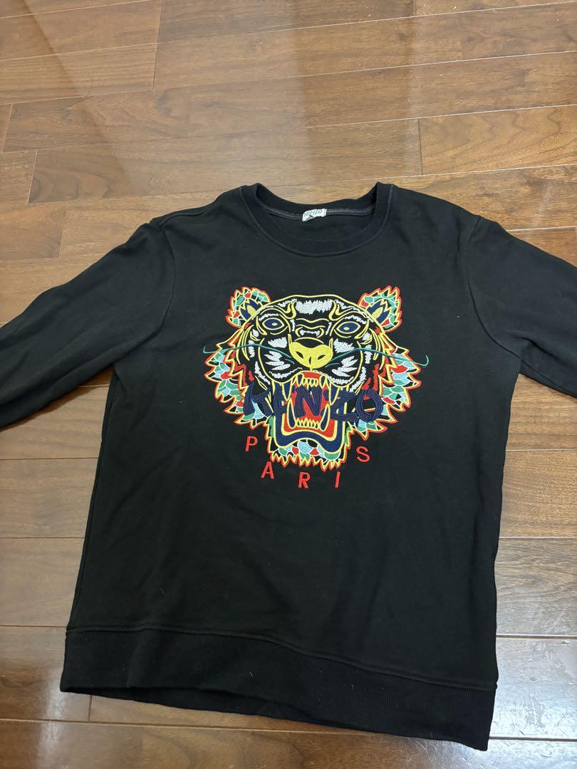 【週末セール】KENZO トラ刺繍 黒 スウェット XXL