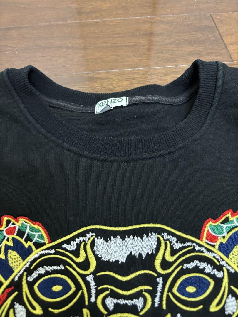 【週末セール】KENZO トラ刺繍 黒 スウェット XXL