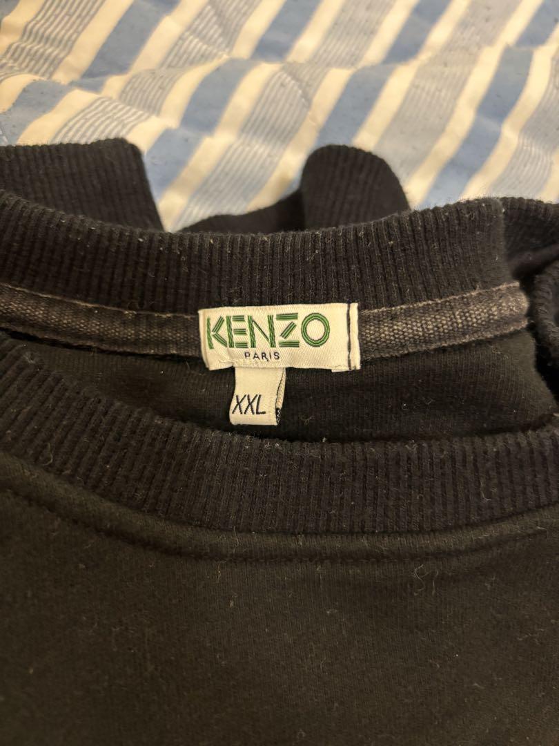 【週末セール】KENZO トラ刺繍 黒 スウェット XXL